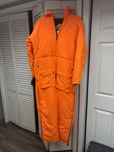 Northwest Territory Men’s Size large Insulated Hunting Coveralls Blaze Orange - Picture 1 of 9