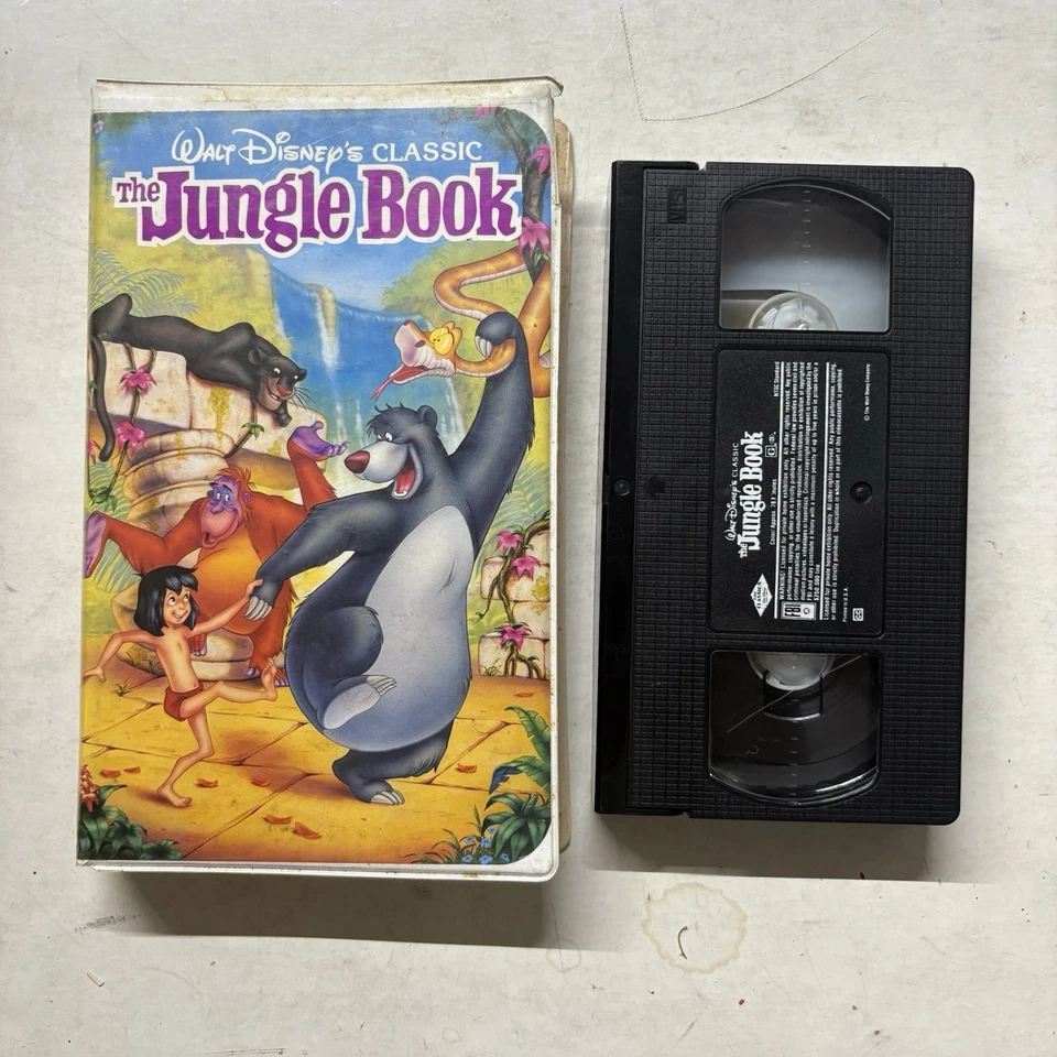 Книга джунглей, видеокассеты, издание Black Diamond, оригинальная классика Walt Disney, 1991 - Изображение 1 из 1