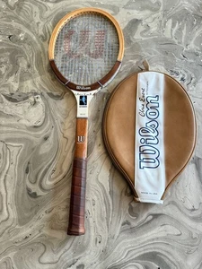 Vintage Chris Evert Autogramm Wilson Holz Tennisschläger Ledergriff 4 1/2 GUT - Bild 1 von 7