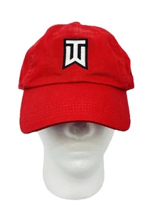 Tiger Woods Hat Cap Mens Adjustable Strap Red  Nike Golf Buick Swoosh Signature - Picture 1 of 7