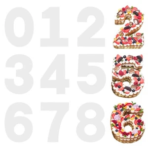 9 Pcs 12 Inch Number Cake Molds 3D Silicone 0-8 Number Cake Pan for Birthday - Picture 1 of 7