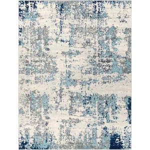 Yamikani Aqua 8 ft. x 10 ft. Abstract Distressed Abstract Area Rug - Picture 1 of 12