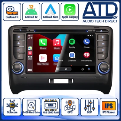 Android Auto HeadUnit Per Audi TT MK2 RS CarPlay Radio SatNav DVD GPS IPS Stereo - Immagine 1 di 4