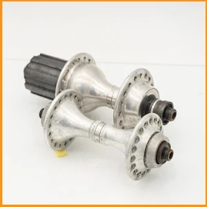 CAMPAGNOLO RECORD 90s 8 SPEED 130 mm HUBS 36 h ROAD BIKE VINTAGE OLD 7 BICYCLE - Picture 1 of 9
