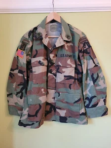 US WOODLAND BDU SHIRT - SMALL X SHORT STAFF SGT 18th AIRBORNE CORPS - Bild 1 von 4