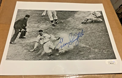 ENOS SLAUGHTER ST. LOUIS CARDINALS BASEBALL AUTOGRAPHED SIGNED 8X10 PHOTO JSA - Image 1 of 3