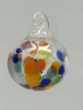 Hand Blown Art Glass Orb Ornament Sun Catcher Miniature 1”