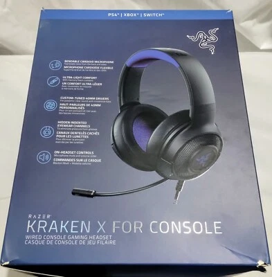 Razer Kraken X Wired Over the Ear Gaming Headset - Missing Mic Dongle  - Image 1 of 4
