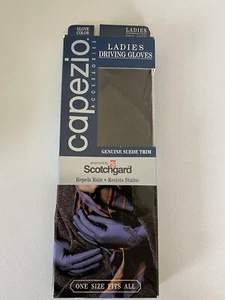 Guantes de conducir negros Capepio Scotchgard Spandex para mujer talla única - Imagen 1 de 2