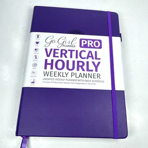 GoGirl Planner Pro Vertical Hourly Weekly And Organizer PURPLE Go Girl NEW - Picture 1 of 5