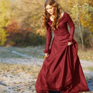 Medieval Vintage Dress Women Clothing Party Costume Long Sleeved Formal Dress - Picture 1 of 8