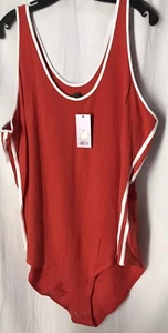 Wild Fable 3x Plus Woman’s Body Suit Red With White Striped Sleeveless NWT - Picture 1 of 5