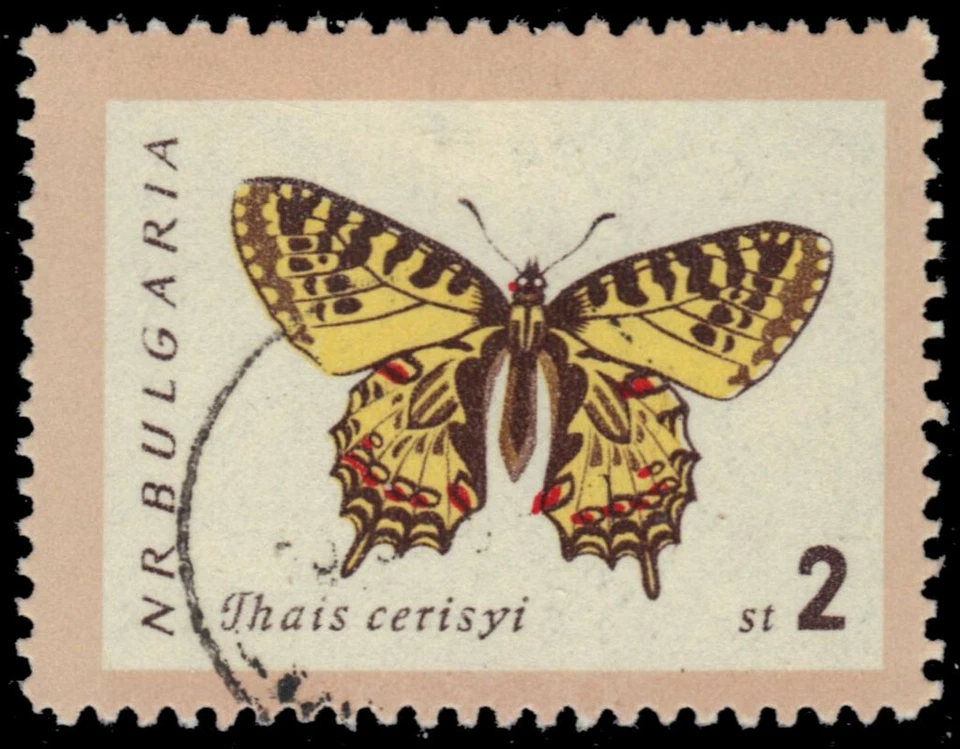 BULGARIA 1239 - Mariposas "Zerynthia cerisyi" (pa74180) Foto 1 de 1