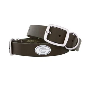 Georgia Bulldogs Brown Leather Concho Dog Collar Large - Picture 1 of 1