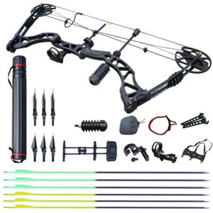 Adjustable 35-70lbs Archery Compound Bow Arrow Adult Outdoor Hunting Right Hand  - Picture 1 of 25