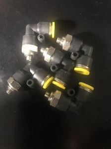 5 Stück Clippard PQ-ME08N 10-32 Gewinde 1/4 Außendurchmesser Schlauch Aufsteck. D2L3 - Bild 1 von 3