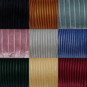Velvet Ribbon 16mm (5/8 Inch) Good Quality Gorgeous Choice of Colours By Metre - Picture 1 of 18