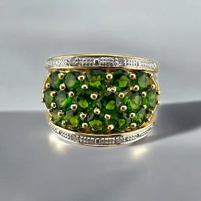 Stylish Estate 10 克拉黄金镀铬透视镜和钻石宽带 4.9 克 — 第 1/4 张图片