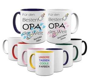 BUNTE FOTOTASSE BESTER OPA DER WELT  BEDRUCKTE TASSE GESCHENK KERAMIK MOTIVTASS - Bild 1 von 15