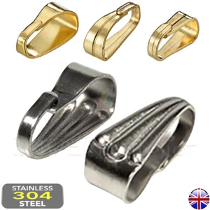 10x Cierres colgantes y clips de pellizco de acero inoxidable dorados fianzas a presión hallazgos 246 - Imagen 1 de 12