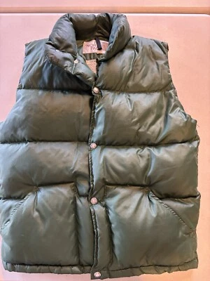 Vintage The North Face Down Puffer Vest Men's Medium Brown Tag 1970s 1980s - Image 1 of 4