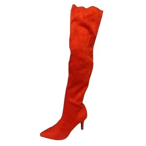 129.00 INC International Concepts Briella Sock Over-The-Knee Boot, Red Lava, 5 - Picture 1 of 11