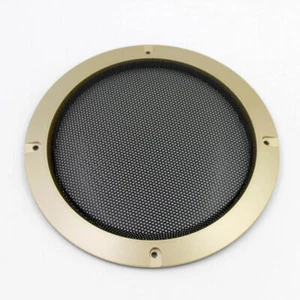 6.5" Speaker Cover Panel Coaxial Steel Sub Mesh Grills Cover 185mm Golden Frame - Picture 1 of 4