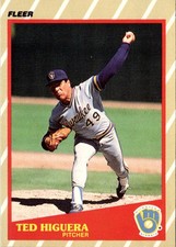 1989 Fleer SuperStars Ted Higuera #24 Milwaukee Brewers
