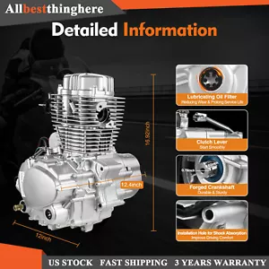 For Dirt Bike ATV 4 Stroke 250cc Engine Motor with 5-Speed Manual Transmission - Foto 1 di 11