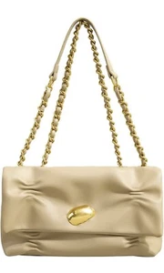 Weiche geraffte Lederhandtasche  - Bild 1 von 5