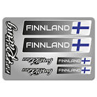 4er Set Aufkleber mit Fahne Auto Motorrad Fahrrad Racing Finnland - R156/ 12