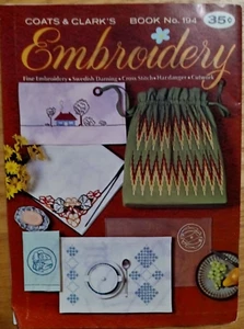Coats And Clarks Embroidery Book No. 194 Vintage 1969 - Picture 1 of 4