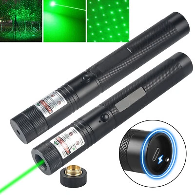 532 nm USB Wiederaufladbar Grün Laser Pointer Stift Astronomie Sichtbarer Strahl Licht Stift - Bild 1 von 4