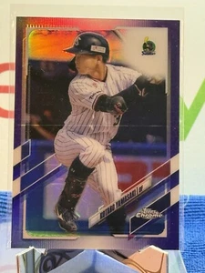 2021 Topps Chrome NPB Nippon Pro - Purple Refractor #158 Kotaro Yamasaki /299 - Picture 1 of 1