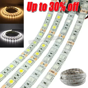 12V LED Strip Lights 5050 SMD Warm/Cool White 60led/m Flexible Tape Waterproof S - Picture 1 of 15