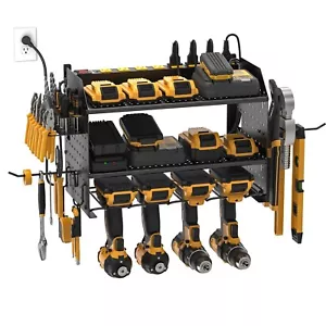 CRST Power Tool Organizer Wall Mount with Charging Station Cordless Drill Hol... - Picture 1 of 6