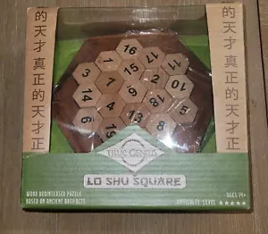 True Genius Brain Teaser Wooden Puzzle Lo Shu Square Open Box - Picture 1 of 5