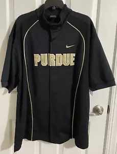 Nike Team Purdue University Black XL Basketball Warm Up Shooting Shirt SS Logo P - Picture 1 of 14