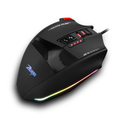 Wired Gaming Mouse RGB Light Belt 13 Programming Key Adjustable 10000DPI For PC - Image 1 of 4