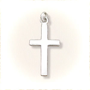 Piccolo Ciondolo a Croce Base in Argento Sterling SOLIDO ""925"" - Aggiungi la tua CATENA! - Foto 1 di 6