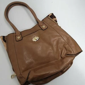 NINE WEST Brown  animal Print  Shoulder Bag Hobo Bucket  Bag  - Picture 1 of 9