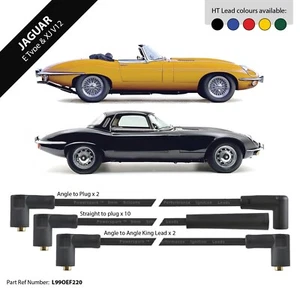 Jaguar V12 E Typ 2 Plus 2 E Typ Cabrio hergestellt UK 8 mm HT Leitungen in blau - Bild 1 von 6