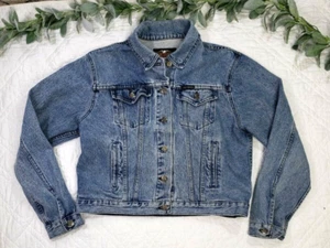 Harley Davidson Womens Denim Jacket Size L - Picture 1 of 7