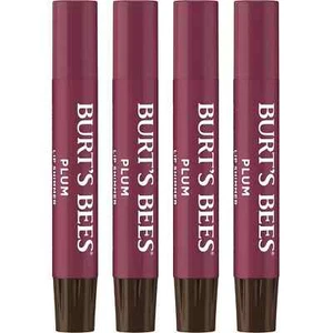 Burt's Bees Plum Lip Shimmer Pack of 4 Natural Moisturizing Lip Balm 0.09 Oz Sea - Picture 1 of 12