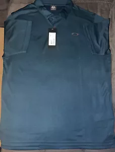 Oakley Men's Icon TN Protect Polo Shirt Oil Blue Sz Large MSRP$55 NWTS⛳️ - Picture 1 of 11