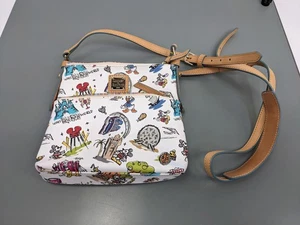 Walt Disney World Parks Dooney & Bourke Double Zip Crossbody Bag - Icons Print - Picture 1 of 7