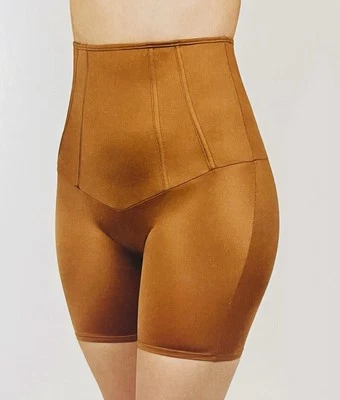 SOFÍA Shapewear by Sofia Vergara Sculpting Corset Thigh Shaper Bronze Size Small - Image 1 of 4