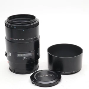 [Near Mint/W:Hood] Minolta AF 100mm f2.8 Macro Lens for Sony A Mount from Japan - Picture 1 of 9