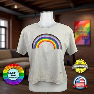 Phluid Project Vintage Wash LGBTQ+ Pride Cropped T-Shirt ADULT UNISEX XS Neu mit Etikett - Bild 1 von 17