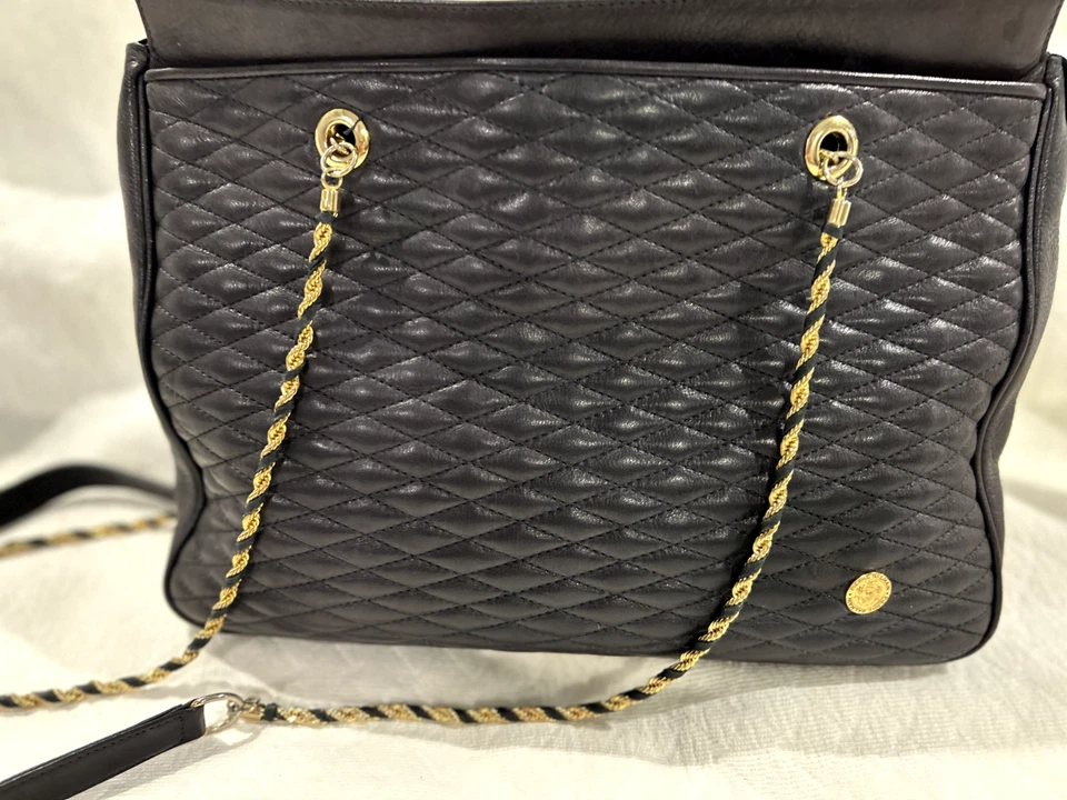  Bolso de Hombro Pierre Balmain Acolchado Textura Vintage Muy Elegante Foto 1 de 4